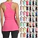 TheMogan Women's Basic Racerback Ribbed Cotton Jersey Tank Top All Season Sporty Casual Sleeveless Tee