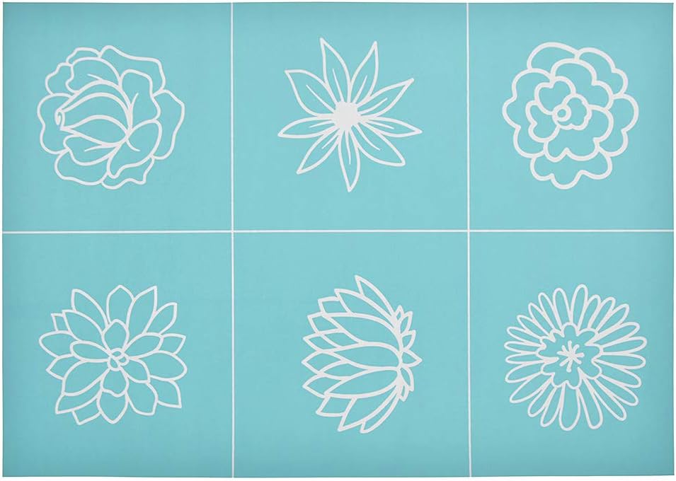 YeulionCraft Self-Adhesive Silk Screen Printing Stencil Mesh Transfers Plant Pattern Series for Decoration DIY T-Shirt Pillow Fabric Painting, Flower