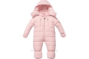ZOEREA Infant Newborn Baby Hoodie Down Jacket Jumpsuit Pram Snuggly Snow Suit