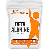 BulkSupplements.com Beta Alanine Powder - Beta-Alanine Supplement, Pre-Workout Supplement - Unflavored & Gluten Free, 3g per Serving, 1kg (2.2 lbs) (Pack of 1)