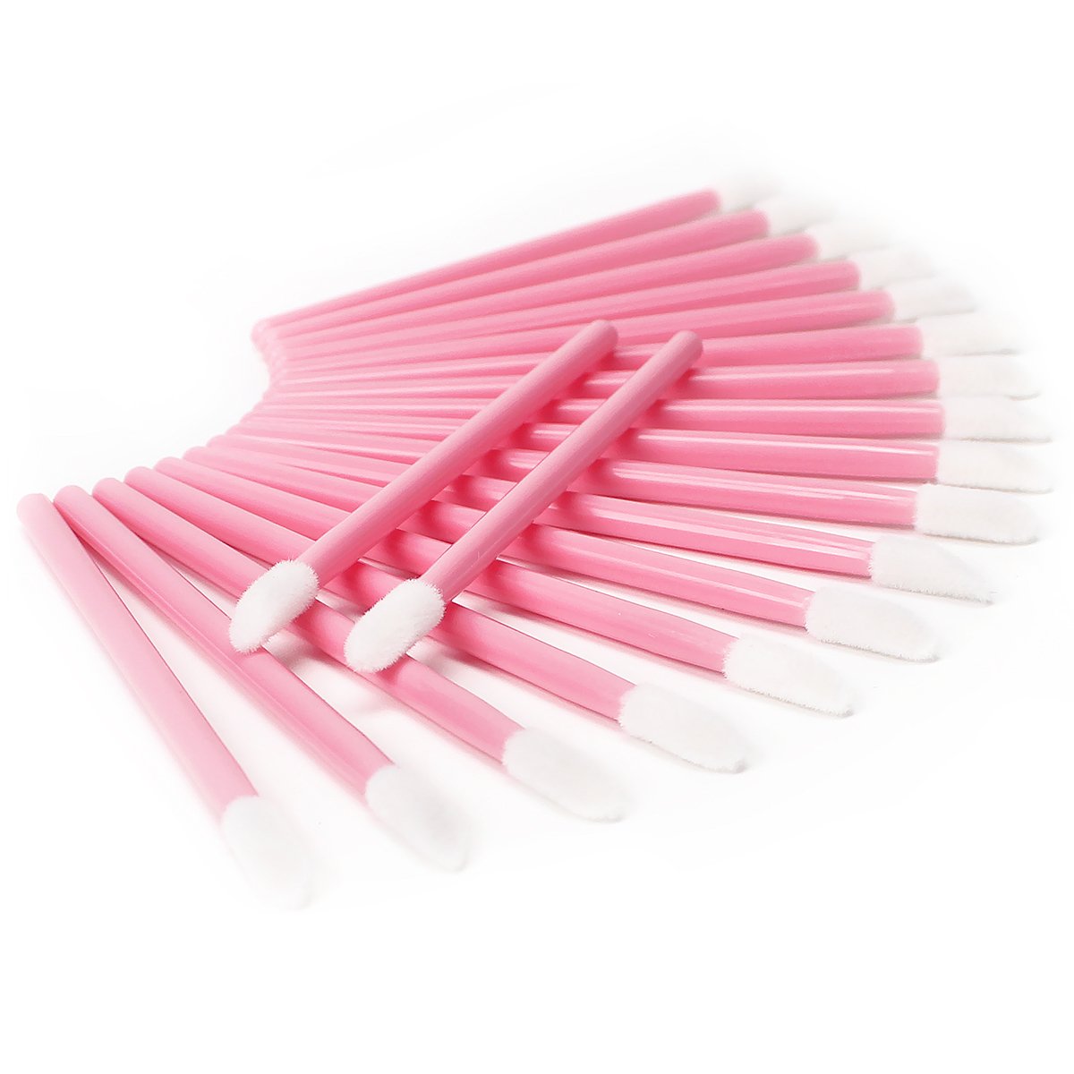 AKStore 100 Pcs Disposable Lip Brushes Make Up Brush Lipstick Lip Gloss Wands Applicator Tool Makeup Beauty Tool Kits (Pink): Beauty