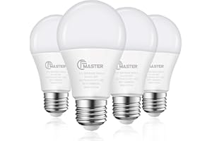 CFMASTER A19 LED Light Bulbs 100W Equivalent, 1500 Lumens Daylight White 5000K, E26 Standard Base A19 Lightbulbs, Non-Dimmable 15W High Bright LED Bulb, ETL Listed(4-Pack)