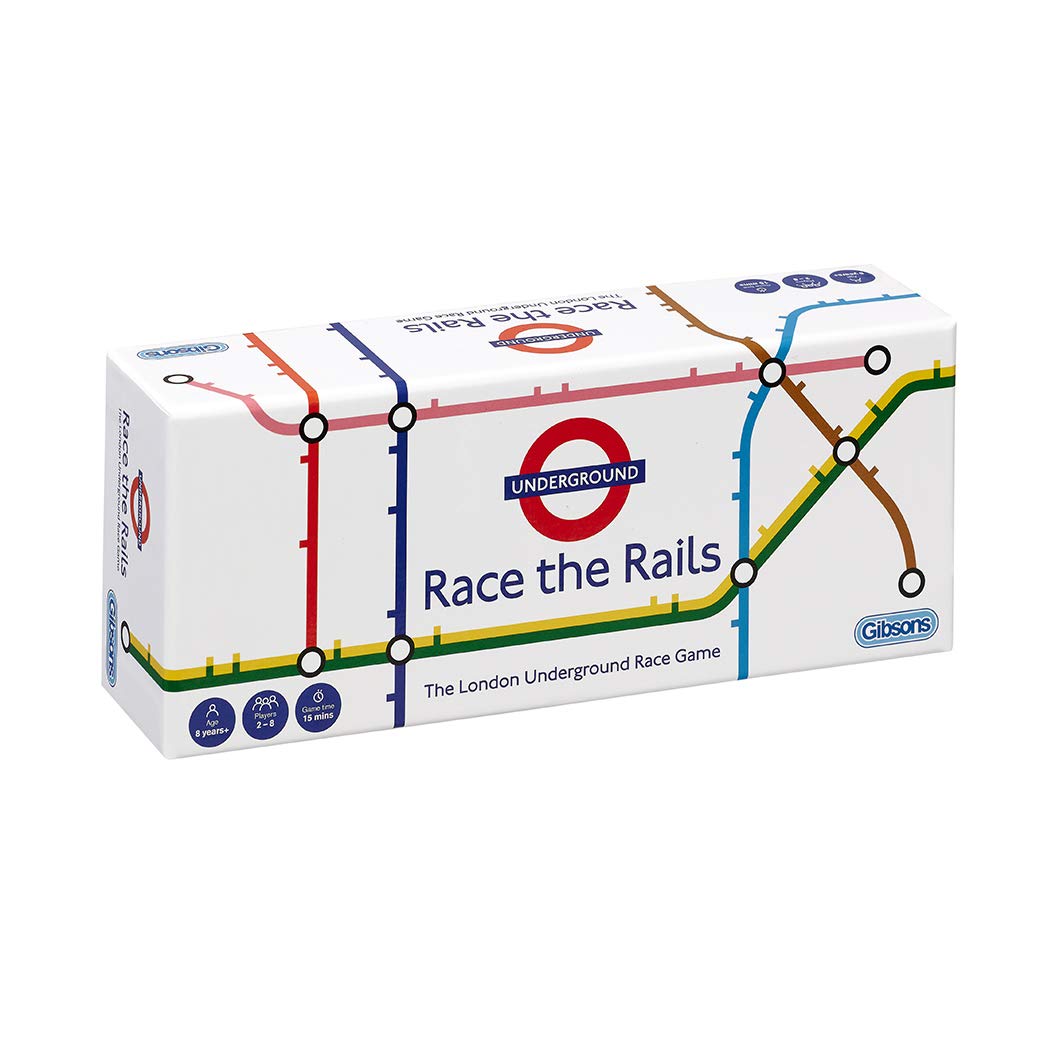 Gibsons Race the Rails! TfL Card Game – Official Transport for London Family Game – Fast-Paced Underground Adventure for Ages 8+, 2–8 Players – Fun Travel-Themed Party Game Night