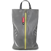 pack all Plus-Sized Shoe Bag for Travel, Water-Resistant Shoe Pouch for Gym, Odor-Resistant Soccer Cleats Bag for Sport (Grey, 1-Pack)