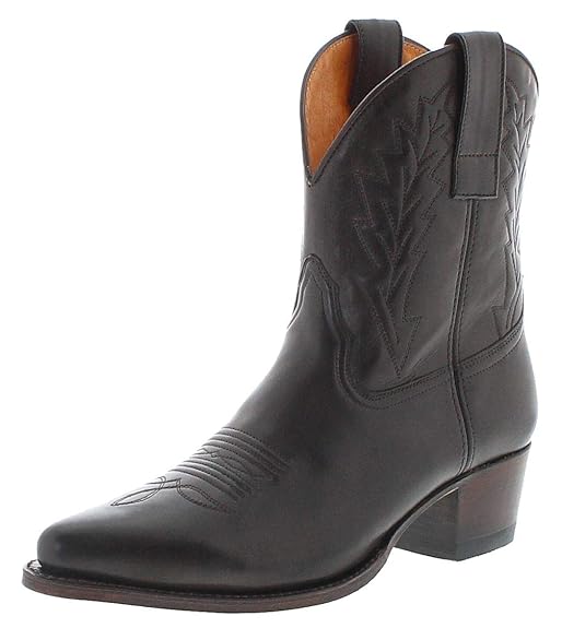 Sendra Boots Damen Cowboy Stiefel 16367 Lederstiefel Westernstiefelette Dunkelbraun