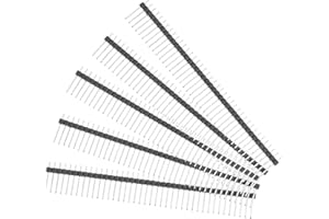 BBYLSM 30 PCS Gold-Plated Copper Male Header Connector 15mm PCB Pin Strip for Breadboard and Board Accessory