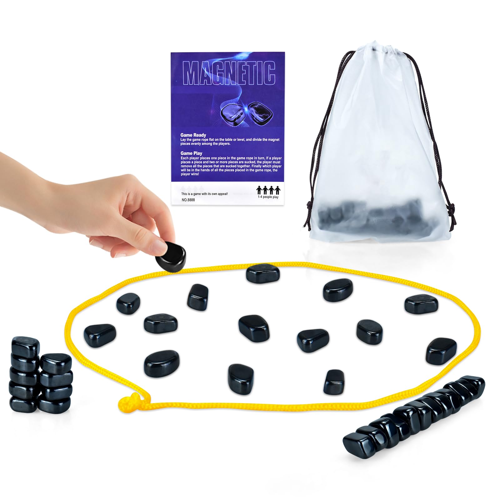 Magnetic Game,Logic Training Board Game for Kids,Magnetic Chesss Set with 20 Pieces Chess, For Birthdays And Family Gatherings