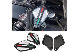 FATEXPRESS Left & Right Front Brake Clutch Fluid Reservoir Cover Cap for Du-cati Diavel 1260 S AMG Carbon Cromo Strada Xdiavel Motorcycle Accessories 2010 2011 2012 2013 2014 2015 2016 2017 2018 2019 2020 2021