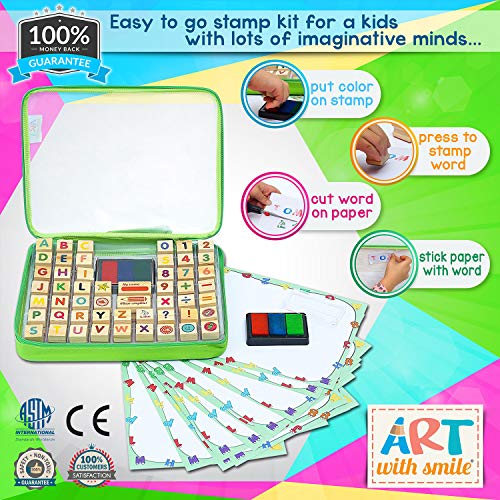 1 Alphabet+Rubber+Stamps+Non+Toxic+Washable