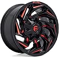 FUEL OFF-ROAD D755 REACTION 20X9, 5X4.5/5.0, 5.04, 1mm GLOSS BLACK MILLED WITH RED TINT - D75520902650