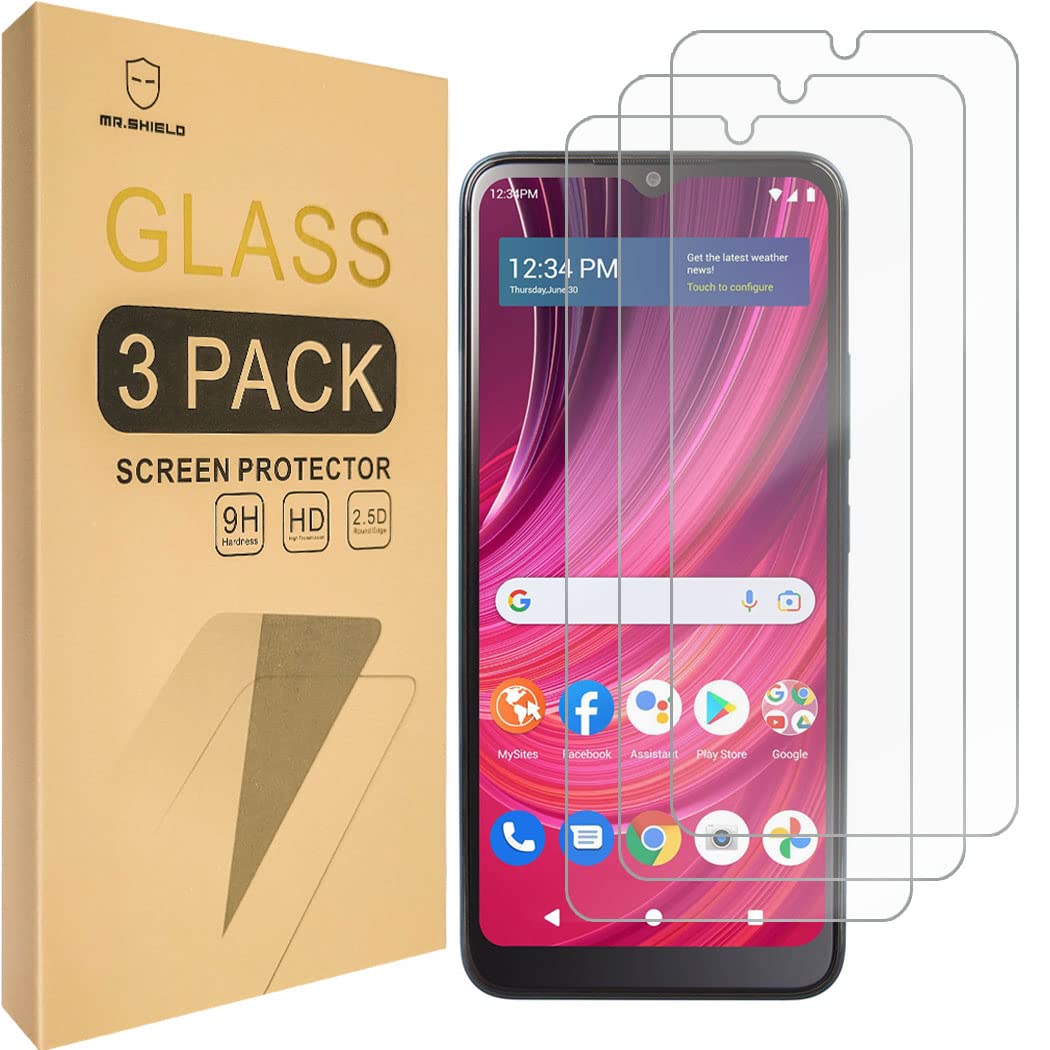 Photo 1 of Mr.Shield [3-Pack] Designed For BLU View Speed 5G [Tempered Glass] [Japan Glass with 9H Hardness] Screen Protector