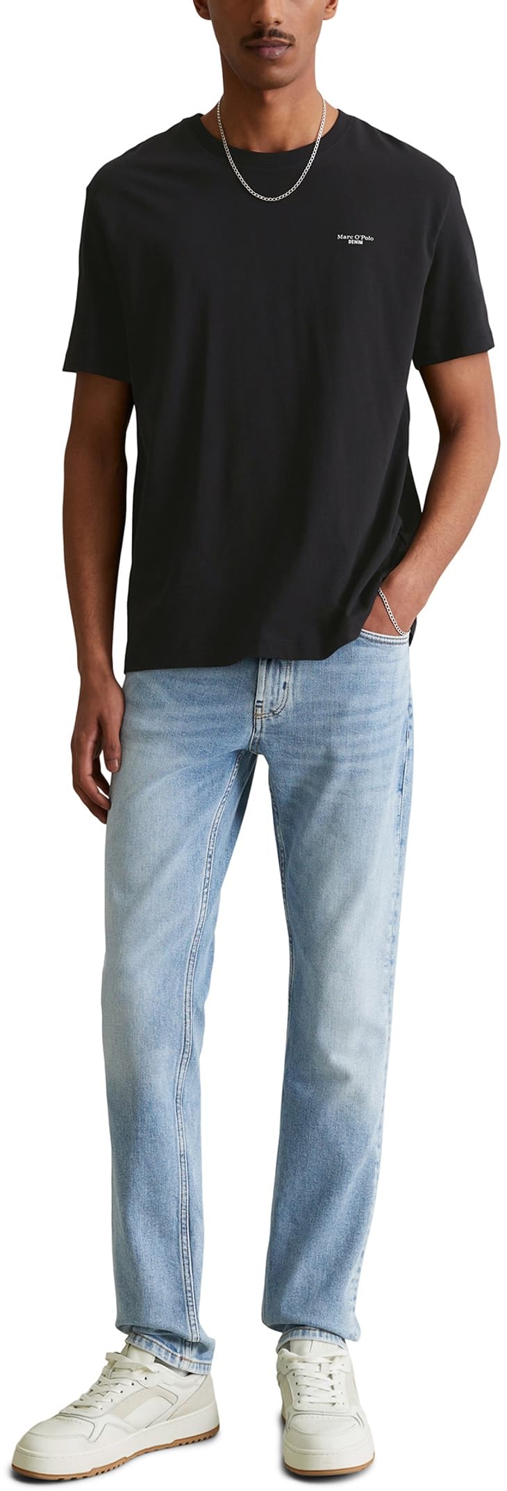 Marc O'Polo Denim Herren T-Shirt aus Bio-Baumwolle Regular Fit, Schwarz (Black), XL 5