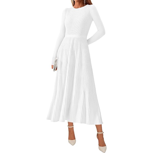 Women's Shirt Dress Lapel Neck Long Sleeve Pleated Tiered Dress Solid Color  Loose Fit Flowy Maxi Dresses at Amazon Women's Clothing store