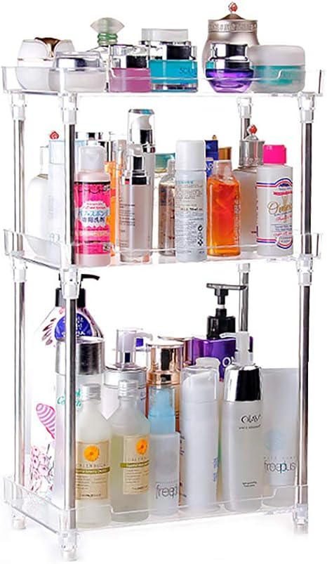 Amazon 洗面所収納 バスラック トイレカウンター 風呂場 浴室 シャンプー ラック バススタンド コーナーラック ステンレス 2段 大容量収納 省スペース お風呂 収納 バス用品 棚 アクリルベース 浴室用ラック ホーム キッチン オンライン通販