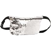 YEKEYI Reversible Mermaid Sparkling Sequins Glitter Belt Waist Bag Handbag Wallet Purse Case Cosmetic Makeup Bag Waist