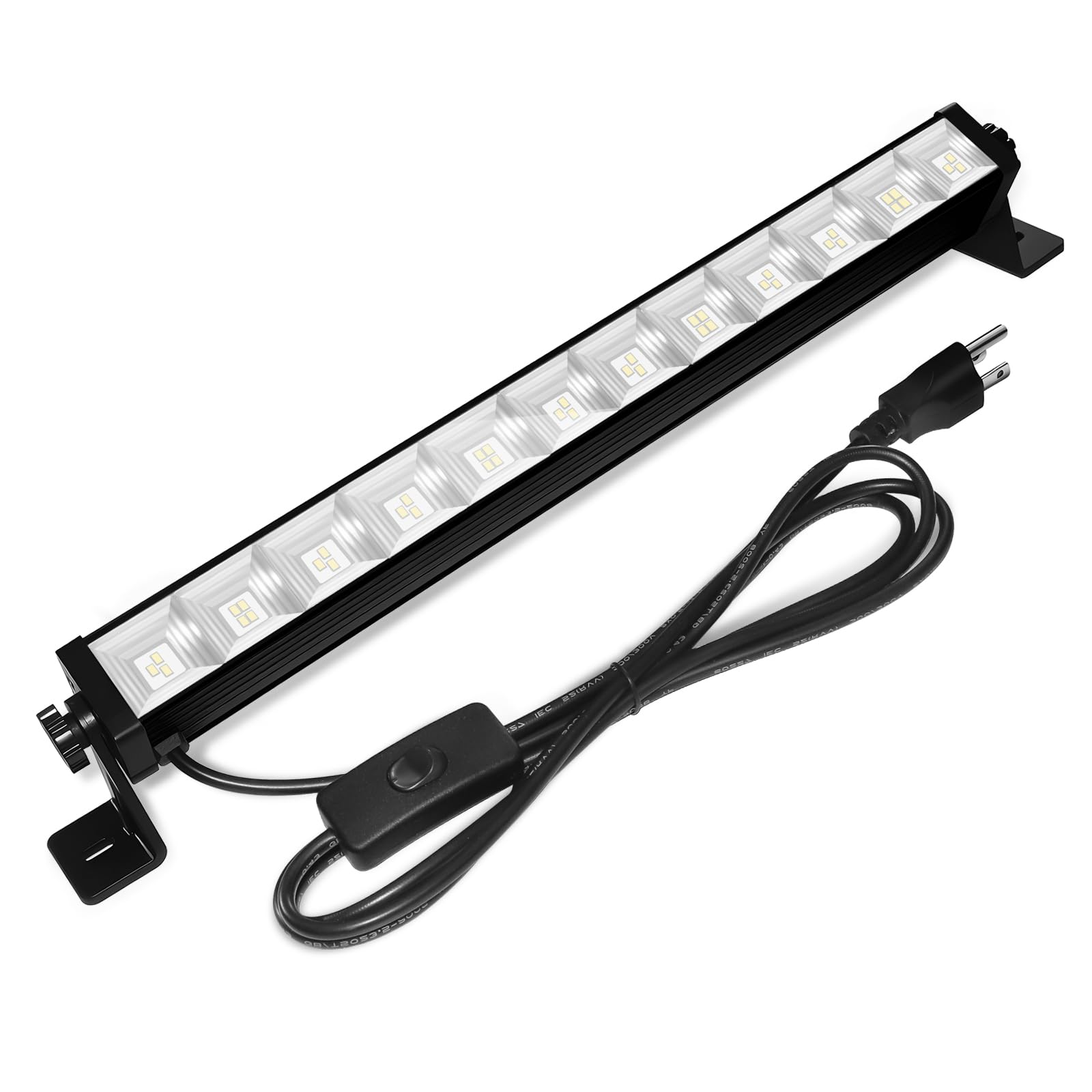 Photo 1 of 1 Pack 40W LED Shop Lights,6000K 4800LM Daylight White Garage Light with 6.5FT Power Cord & Switch,Plug in LED Work Light for Garage, Workshop,Yard