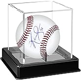 Taeku Baseball Display Case – Acrylic Cube Ball Holder with UV Protection, Clear Display Box for Baseball, Softball, Tennis, Sports Memorabilia – Included Stand (1 Pack)