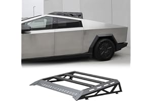 HAWKLEY Truck Bed Rack Roll Bar, for Tesla Cybertruck 2024 2025, Sport Chase Rack Roll Bar for Tesla Cybertruck 2024 2025,Personalized Design, w/Light Bar & Pod Light Mounting Hole,Comes with Three Crossbars