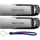 SanDisk Ultra Flair USB (2 Pack) 3.0 16GB Flash Drive High Performance SDCZ73-016G-G46 - with (1) Everything But Stromboli (tm) Lanyard