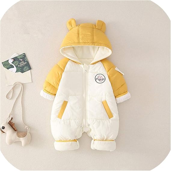 Amazon Co Jp ベビー服プラスベルベット厚く0 1歳の赤ちゃん男の子幼児ジャンプスーツ秋冬かわいいアウト服 服 ファッション小物