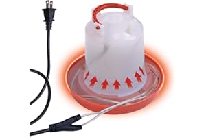 Shaledig Chicken Water Heated Cord 1 Pack, 39W Chickens Water Heater for Winter, Freeze Proof Chicken Waterer Heater with Long Heating Cord 4FT for Poultry Like Chickens Geese Ducks and Small Animals