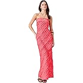 endless rose Women's Strapless Ruffled Maxi Dress