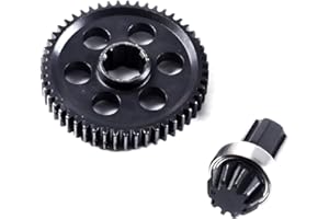 Fyfracing for Hyper Go H16bm H14bm RC Car Parts 16401Y,16401G Upgrade Steel Spur Gear with Pinion Gear, fit JC16EP M161 H16GT H16DR M164 H16P H16E HP161S 14301 14210 JC14EP RC Cars (16401G 1)