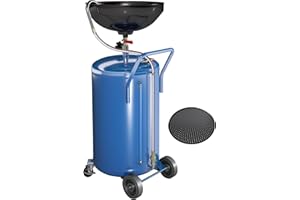 Larbanke 20-Gallon Waste Oil Drain Tank, Portable Height Adjustable Pneumatic Oil Discharge Device with 360 ° Wheels,Oil Drain Container with Adjustable Funnel Height, Oil Change Container Suitable for Car Repair Shops and Garages