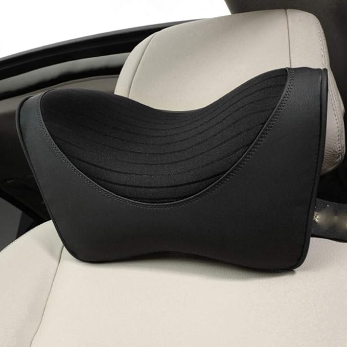 JPYDFI Auto Nackenkissen Für Peugeot Expert 3 (2016-2024) - 2-teilig Kopfstütze Kissen Schwarz