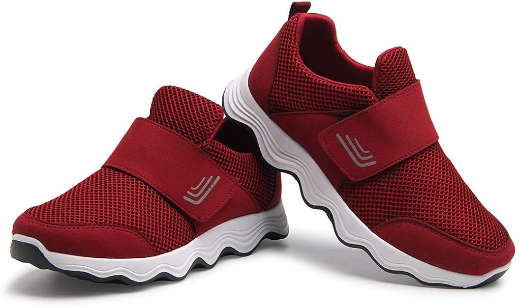 New Women's Velcro Trainers Sports Running Shoes Shock Absorbing Unisex