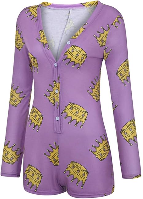 Amazon Co Jp 女性のワンピース パジャマ セクシーなボタンボディスーツディープvネックランジェリーナイトウェアハウスコートラウンジウェア夏用女性 紫色 L ホーム キッチン