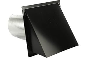 FAMCO Galvanized Steel Hooded Wall Vent with Screen, Used for Air Intake, Air Supply or Exhaust Applications