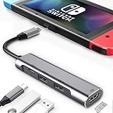 RREAKA USB Type C to HDMI Digital AV Multiport Hub, USB-C (USB3.1) Adapter PD Charger for Nintendo Switch,Portable 4K HDMI Do