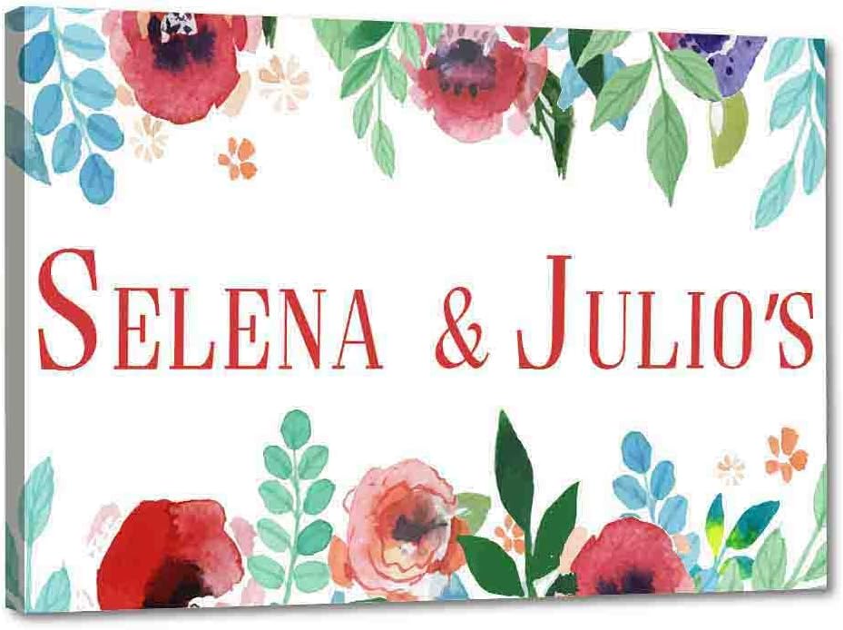 Nutcaseshop Personalized Name Plate Door Signs Multicolor- Screws Included - Pink Flower Everywhere