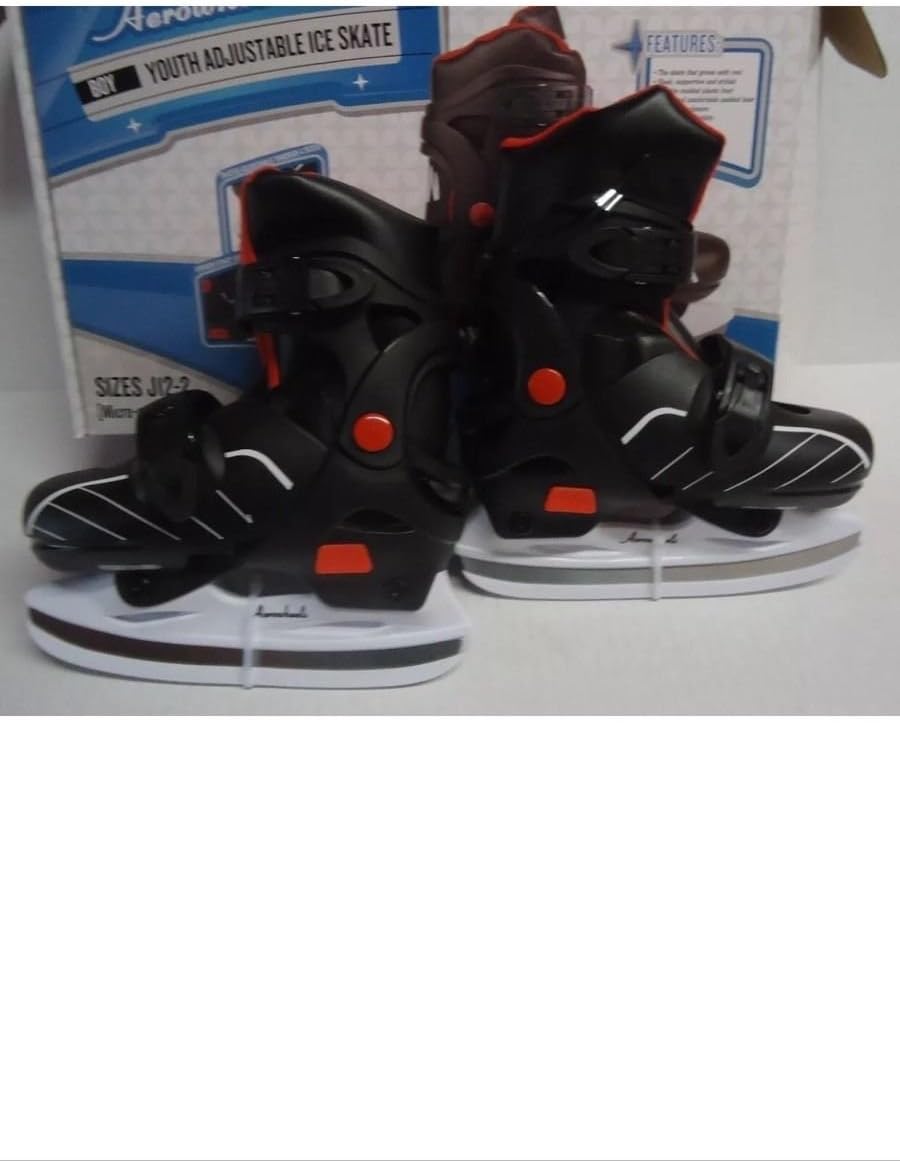 Aerowheels Youth Adjustable Ice Skates Sizes J1-2