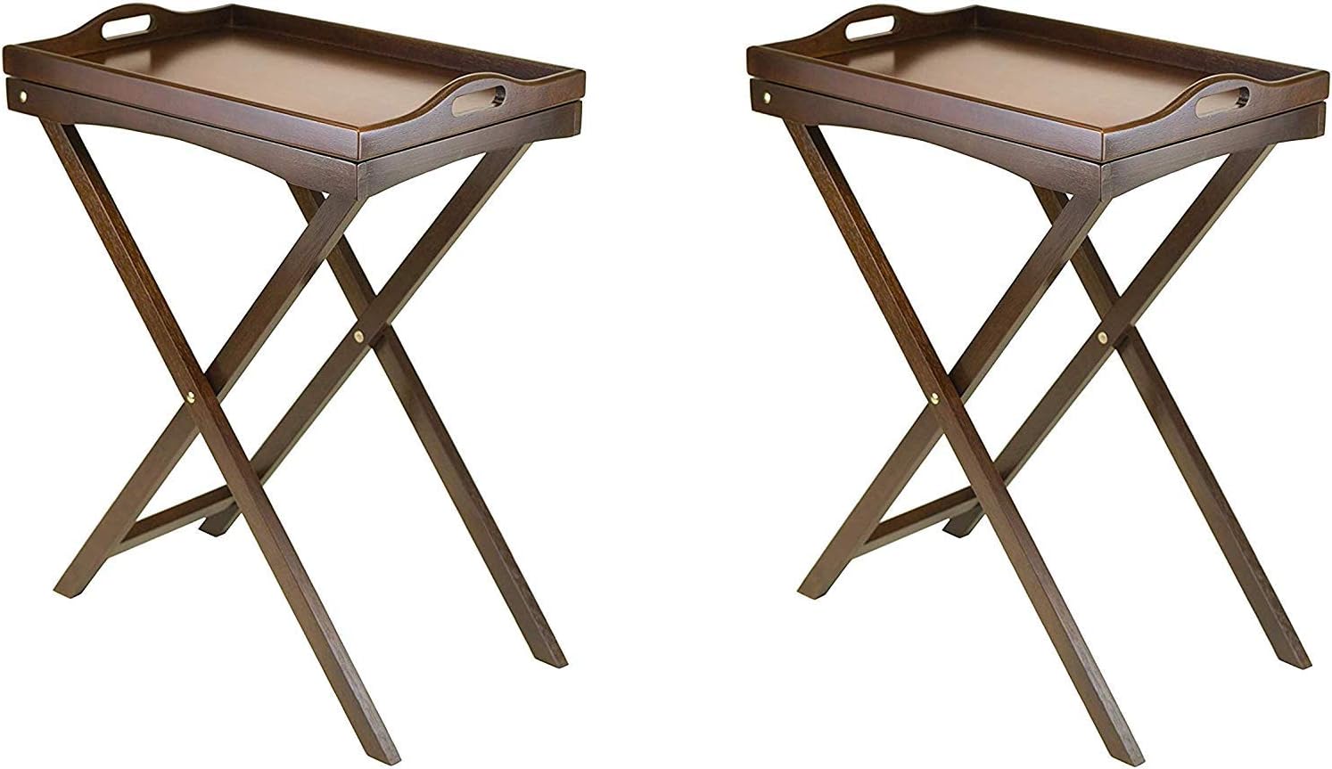 Winsome Wood Devon Butler TV Table with Serving Tray (Pack of 2)