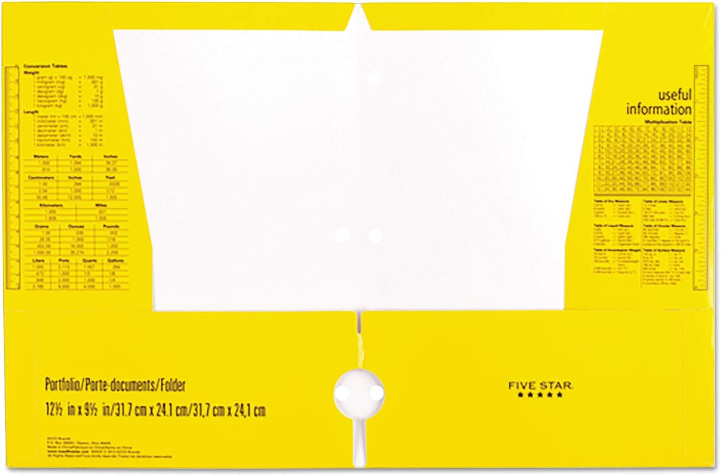 Five Star 4 Pocket Folders, 2 Pocket Folders plus 2 additional Pockets, Assorted Colors, 6 Pack (38056) : Office Products