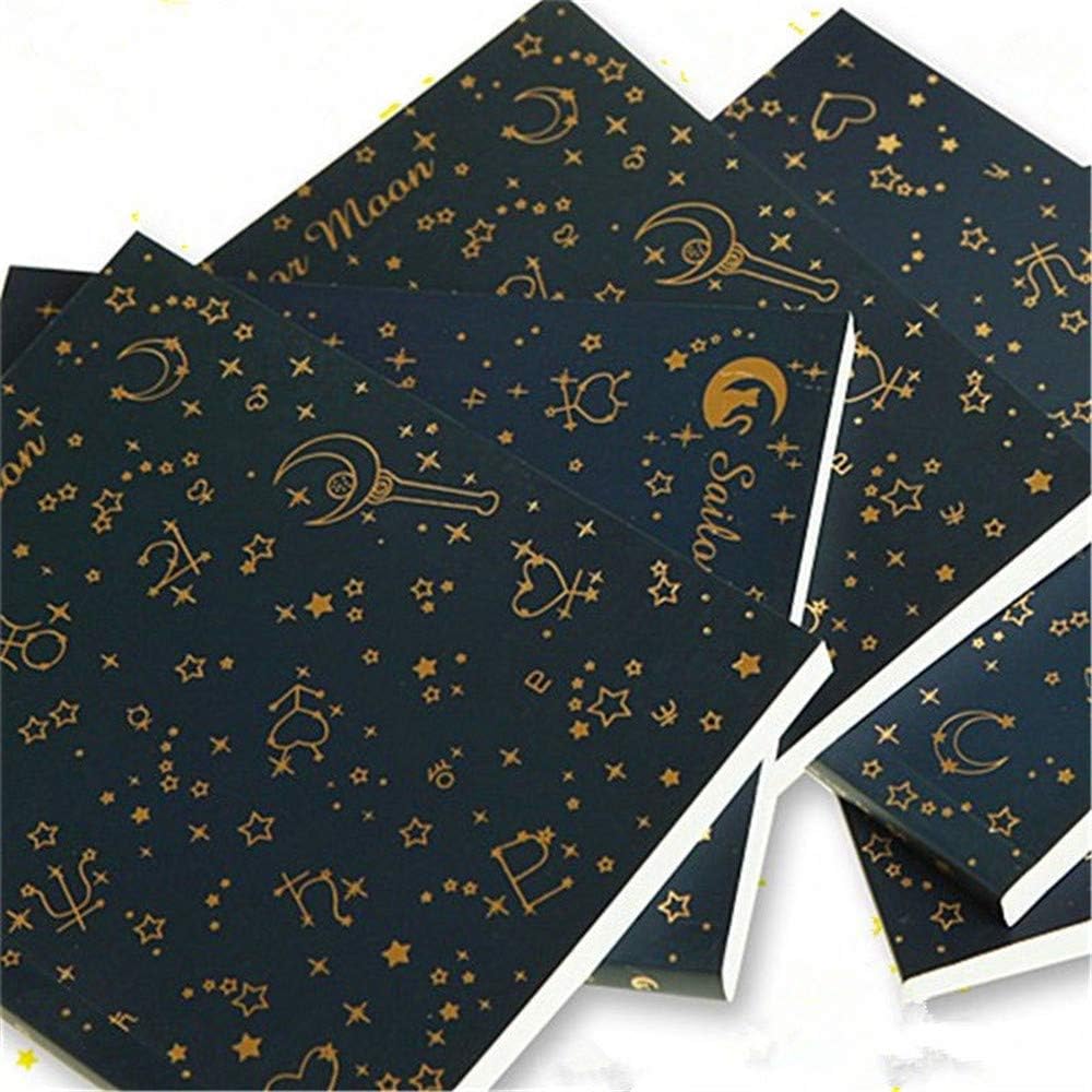 Anime Sailor Moon Tsukino Usagi Crystal Princess Serenity Notebook Bronzing Black Cartoon Diary Journal Book Cosplay Gifts