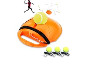 Tennis Trainer Rebound Ball, Tennis Ball Trainer, with 3 String Balls, Tennis Ball Practice Trainer Tennis Trainer Ball with 