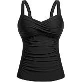 Underwire Tankini Tops for Women - Tummy Control Swim Top Only 2025 Twist Front Bathing Suit Top No Bottom