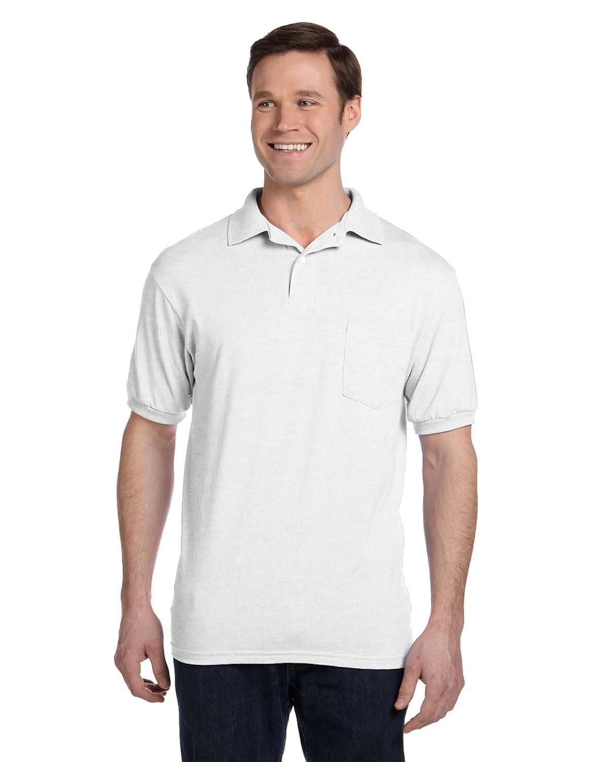Men L-White Hanes Mens 5.2 oz Hanes 
