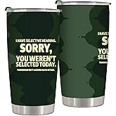 I Have Selective Hearing,Dark Humor Office Gifts for Coworker Boss Colleague,20 Oz Insulated Stainless Steel Tumbler,Funny Travel Coffee Mug,Sarcastic Birthday Gift for Friends,Women,Men,1 Pcs