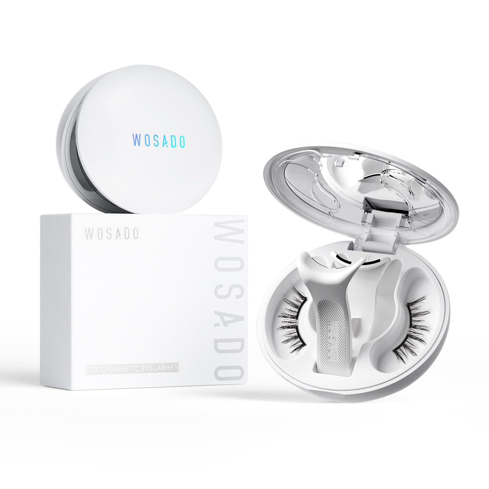 Photo 1 of WOSADO Magnetic Eyelashes with Applicator Kit, [V10 Ultra Black] Reusable Magnetic Lashes without Eyeliner, Glue-free False Lashes, Waterproof, Lightweight, Suit for Natural Makeup