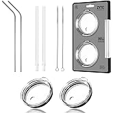 8 Piece Set For Yeti Straw 30 oz,No Leak Sliding Closure 100% Spill Proof Straw Lid And Fits Yeti Rambler Tumbler,Ozark Trail Cup Or More Brand Stainless Steel Mugs