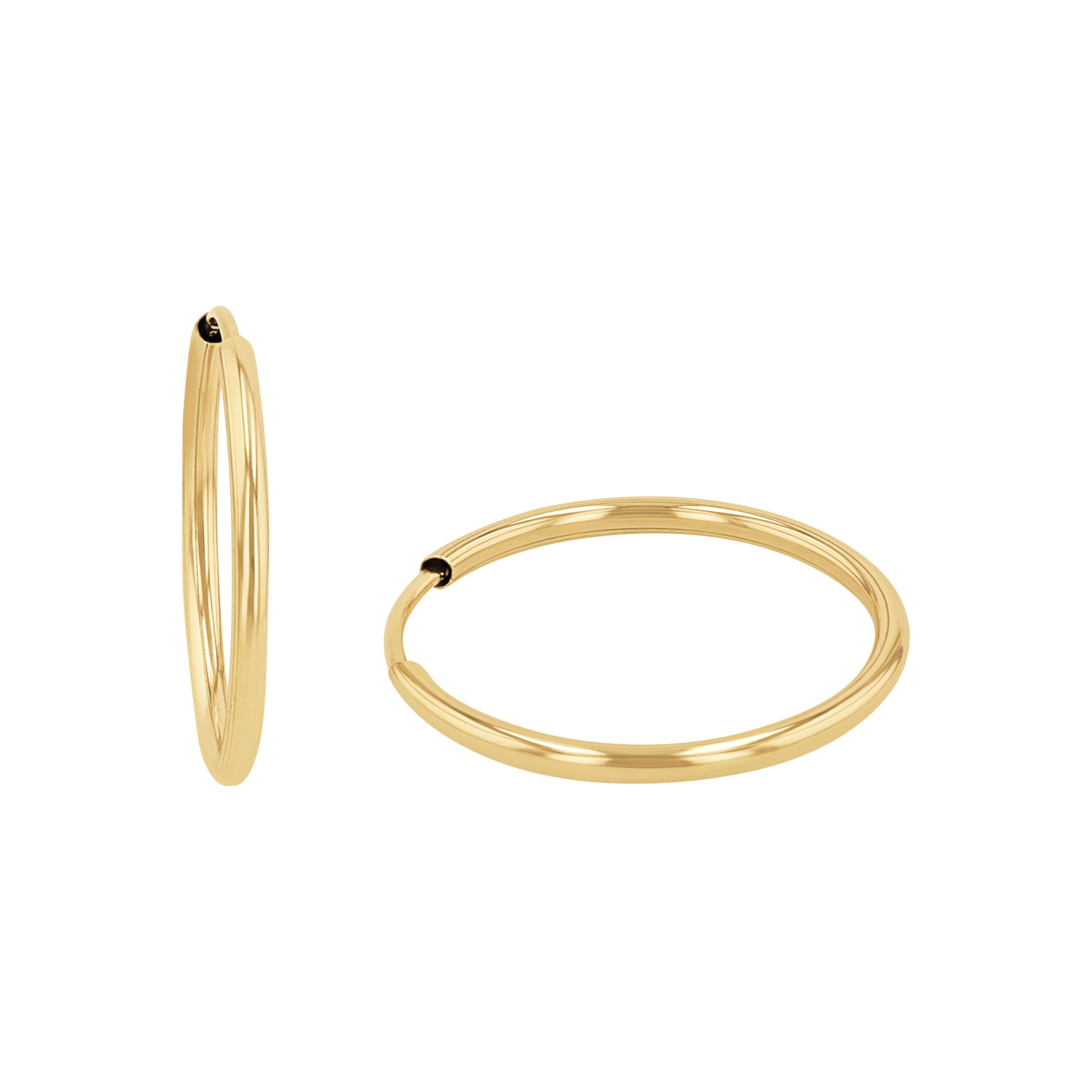 Amor Creoles Women Ear jewelry, 2,5 cm, Gold, Comes in jewelry gift box, 2013680