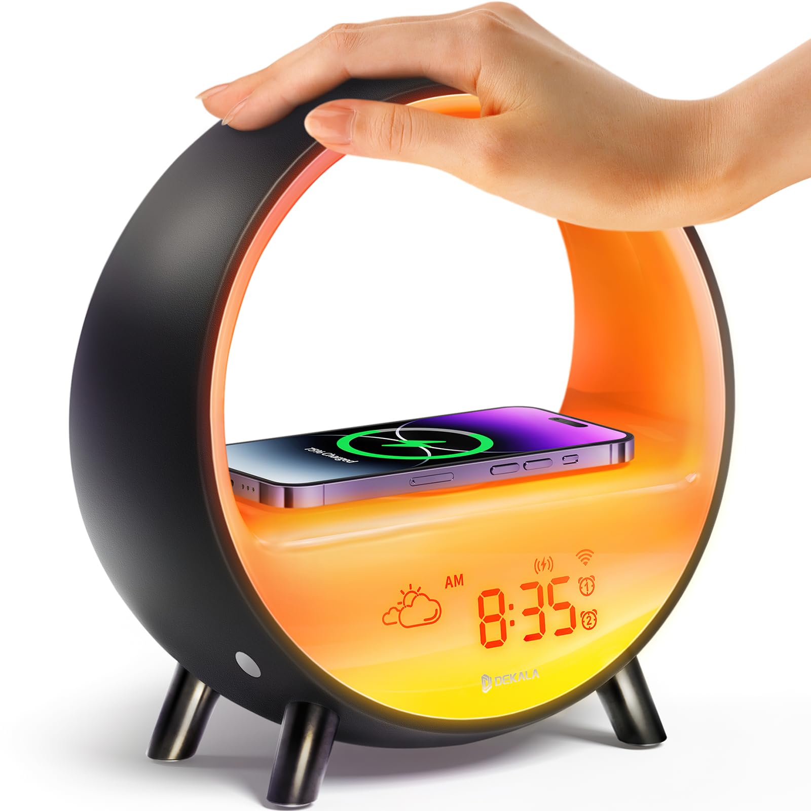 Photo 1 of Dekala Arches Sunrise Alarm Clock | Sunset White Noise Sound Machine Sleep Timer | Loud Natural Sound Wake-Up Light |15W Wireless Charging | Customizable Snooze Mode | 2.4G & 5G WiFi App Control ?NEW?