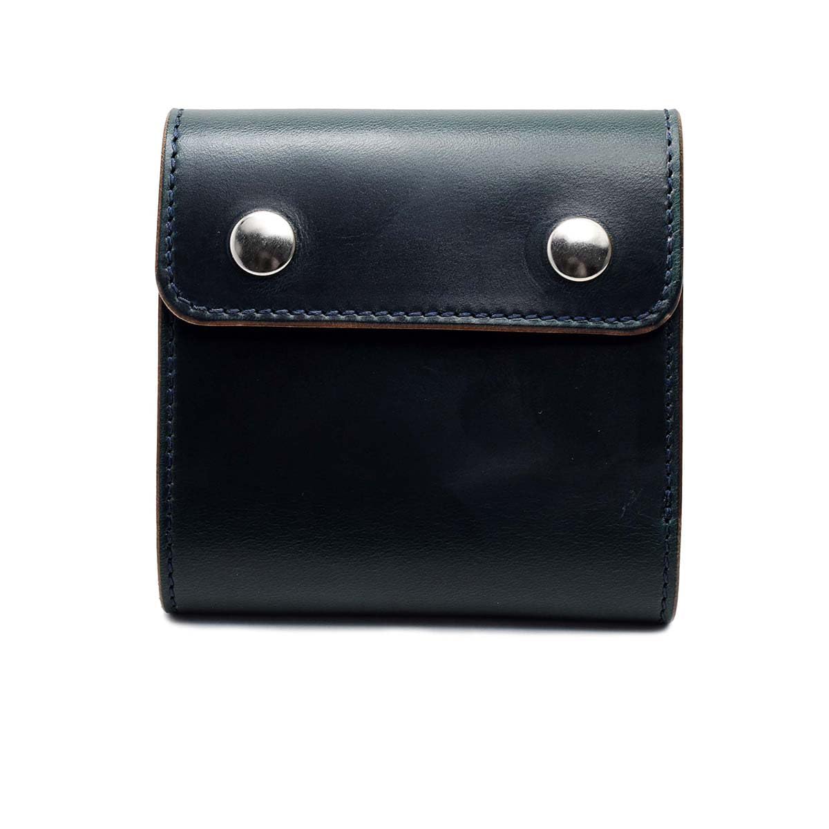 [CHAOS] 財布 三つ折り財布 メンズ ショートトラッカーウォレット ホーウィン クロムエクセルレザー 牛革 INCEPTION インセプション IPW-11 バーガンディ #8 ナンバー8 グリーン ネイビー 日本製 ブランド アメカジ ショートウォレット 本革 OPUS オーパス (ネイビー)商品画像