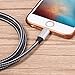 Xcords(TM) 3Pack 10FT Nylon Braided Lightning to USB Syncing and Charging Cable Data Cord Compatible with iPhone 7/ 7 Plus/ 6/ 6 Plus/ 6s/ 6s Plus/ 5/ 5s/ 5c/ SE/ iPad /iPod and More(Black&Grey)