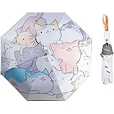Rosavida Kids Umbrella Automatic Open Umbrella Cartoon Waterproof and UV-resistant- Travel Umbrella Compact Umbrellas for Gir
