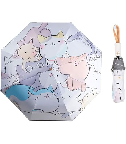 Parapluie Hello Kitty Compact - Rose Avec Noeud - Taille 11,5 Pouces - Neuf Avec Étiquette - Pour Fille